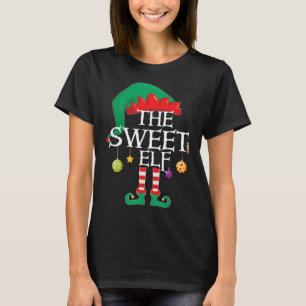 Camiseta O doce Elf Quadrado da Família de Natal Igualável