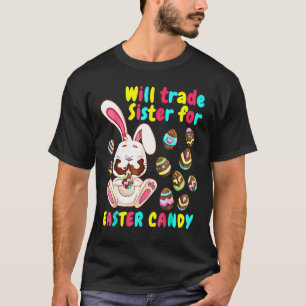 Camiseta O Docinho De Páscoa Coelhinho Vai Trocar A Irmã Po