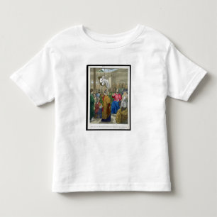 Camiseta O doente da paralisia trouxe ao cristo em seu Fri