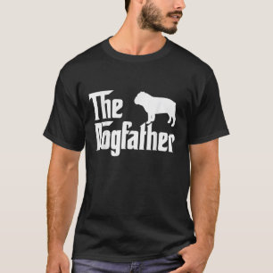Camiseta O Dogfather Bulldog Amante de Cachorro Pai Engraç