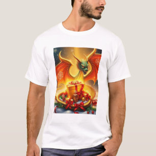 Camiseta **O Dragão da Magia de Natal**