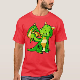 Camiseta O Dragão Grito Come Pizza, Monstro Da Criatura Mít