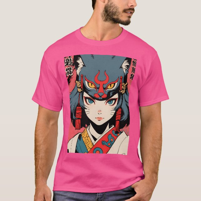 Camiseta O Dramático Poster 80S Anime Japan Kabuki Nek (Frente)