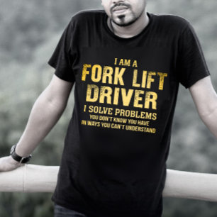 Camiseta O driver de elevação do garfo soluciona problemas