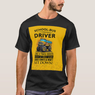 Camiseta O driver do barramento escolar fica parado em amar
