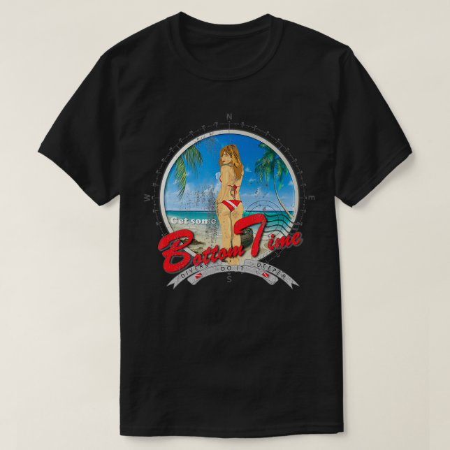 Camiseta O driver SCUBA obtém algum tempo inferior (Frente do Design)
