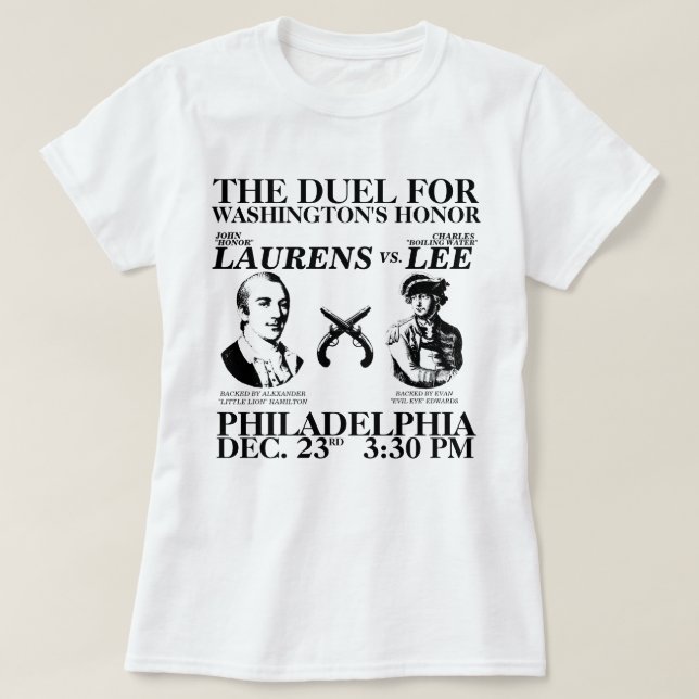 Camiseta O duelo de Laurens-Lee (Frente do Design)