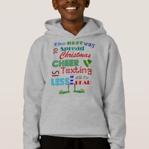 Camiseta O duende do Natal caçoa a camisola do Hoodie para