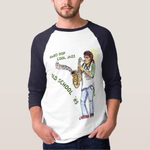Camiseta O duro Bop, jazz legal, jérsei da velha escola 3/4