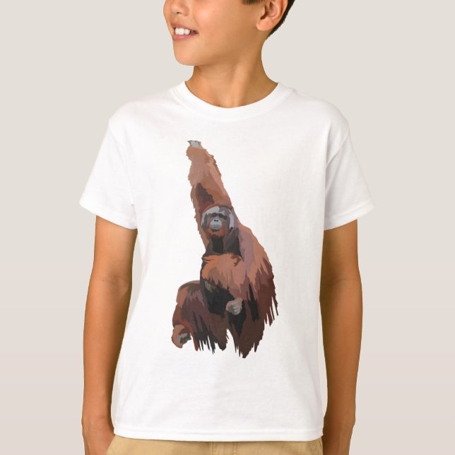 Camiseta O é para o Excelente de Ilustração OrangutanOrangu (Frente)
