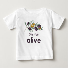 Camiseta O é para OLIVE Green Veggie Alphabet O