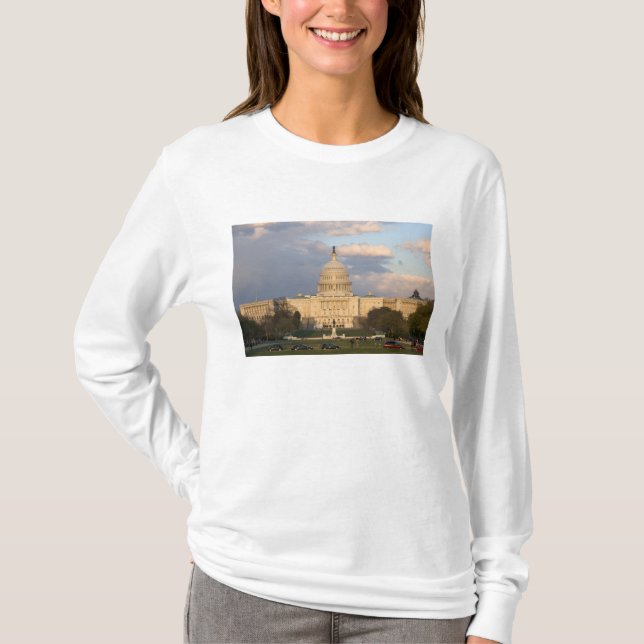 Camiseta O edifício do Capitólio dos Estados Unidos em (Frente)