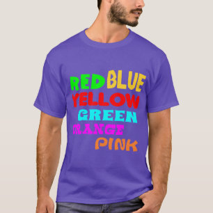 Camiseta O efeito de Stroop, leu as cores