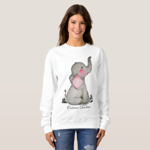 Camiseta O elefante bonito do bebê da aguarela com cora &