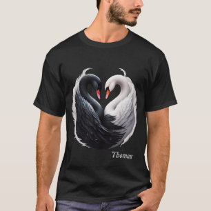 Camiseta O Elegante canta para um coração juntos.
