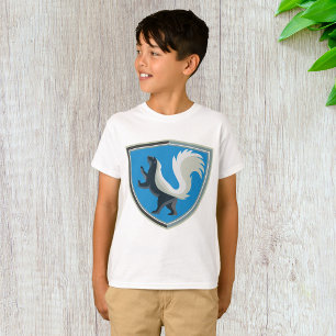 Camiseta O Elegante Skunk Emblem Wildlife Inspirou Crest