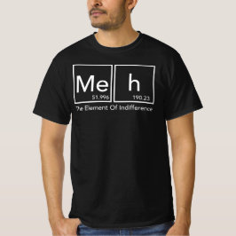 Camiseta O Elemento Da Indiferença Engraçado Guia Periódico