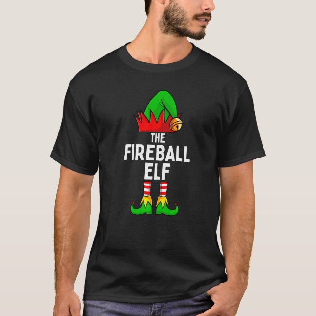 Camiseta O Elfo Bola de Fogo Natal Família Correspondente P (Frente)
