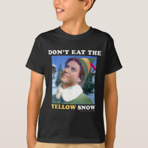 Camiseta O Elfo Não Come a Neve Amarela