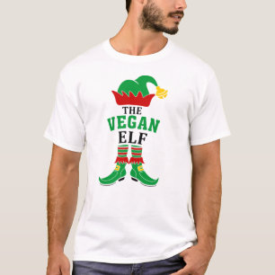 Camiseta O Elfo Vegan, Verde Natal e Vermelho