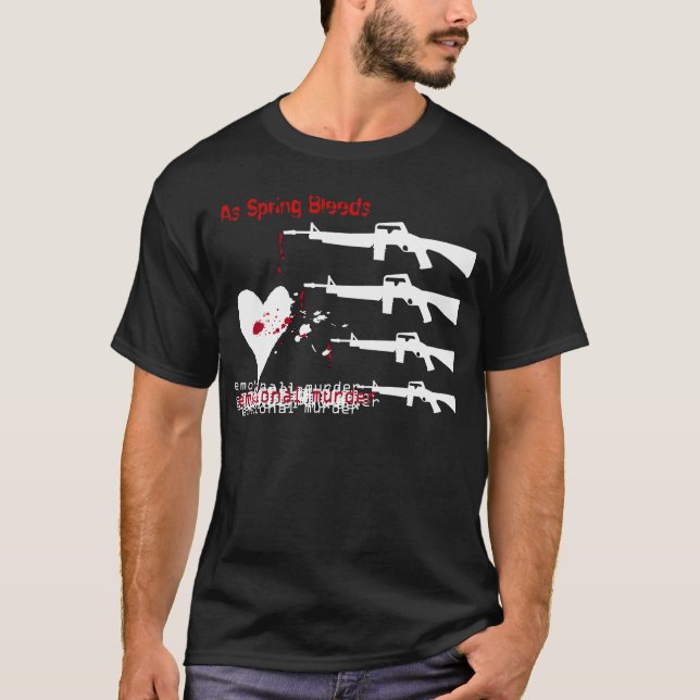 Camiseta o emomurder, como o primavera sangra (Frente)