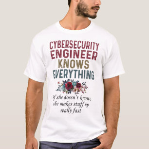 Camiseta O Engenheiro de segurança cibernética sabe tudo