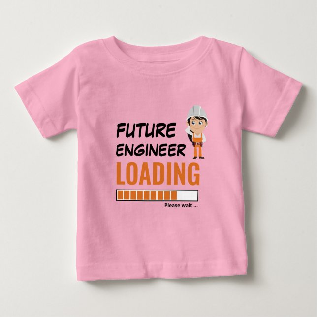 Camiseta O Engenheiro Futuro Carregando Rosa Torna-O Engraç (Frente)