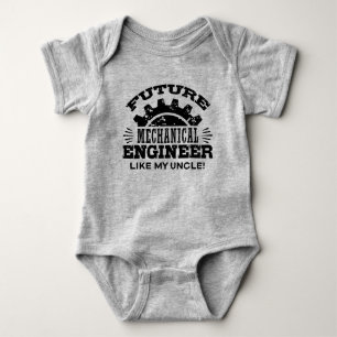 Camiseta O engenheiro mecânico futuro gosta de meu tio