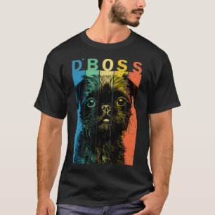 Camiseta O Engraçado Chefe Bruxelas Griffon Mãe Pai Cachorr