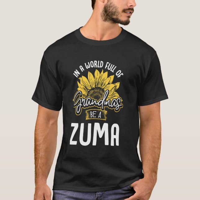 Camiseta O Engraçado Cheio Mundial De Avós É Um Gif Zuma (Frente)