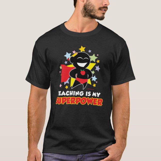 Camiseta O ensino é minha superpotência (Frente)