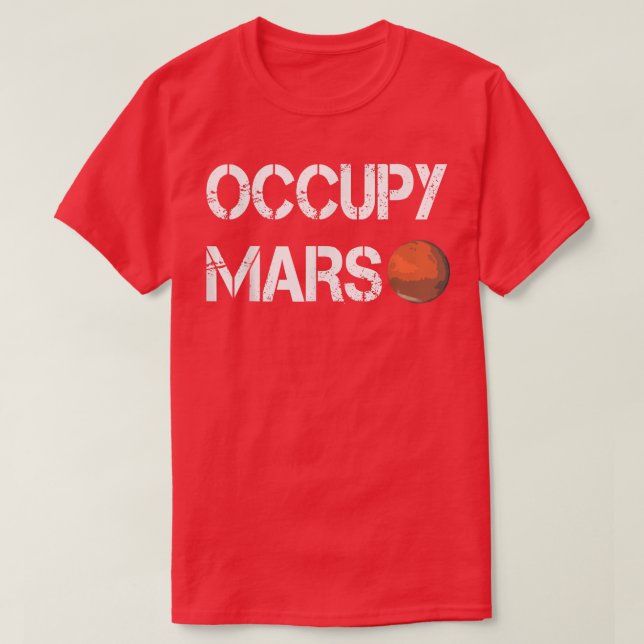 Camiseta O Eplorer Ocupa o Espaço de Marte (Frente do Design)