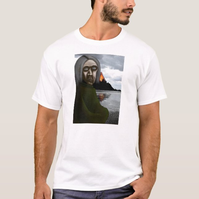 Camiseta O Eremita Com Cabelo - Obra de Arte Original (Frente)
