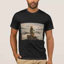 Camiseta O errante peludo acima de um mar de névoa