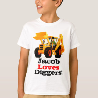 Camiseta O escavador amarelo conhecido feito sob encomenda