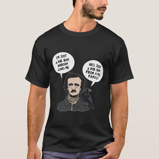 Camiseta O escritor Raven Crow Gothic de Allan Edgar Poe Bo (Frente)