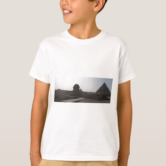 Camiseta O Esfinge, as Pirâmides de Giza (Frente)