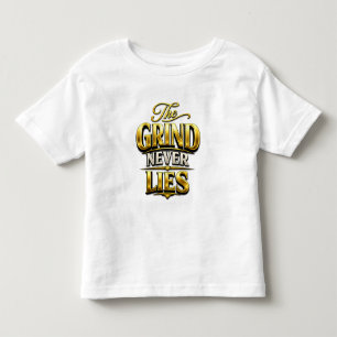 Camiseta O Esforço Nunca Mente Design Motivacional Dourado