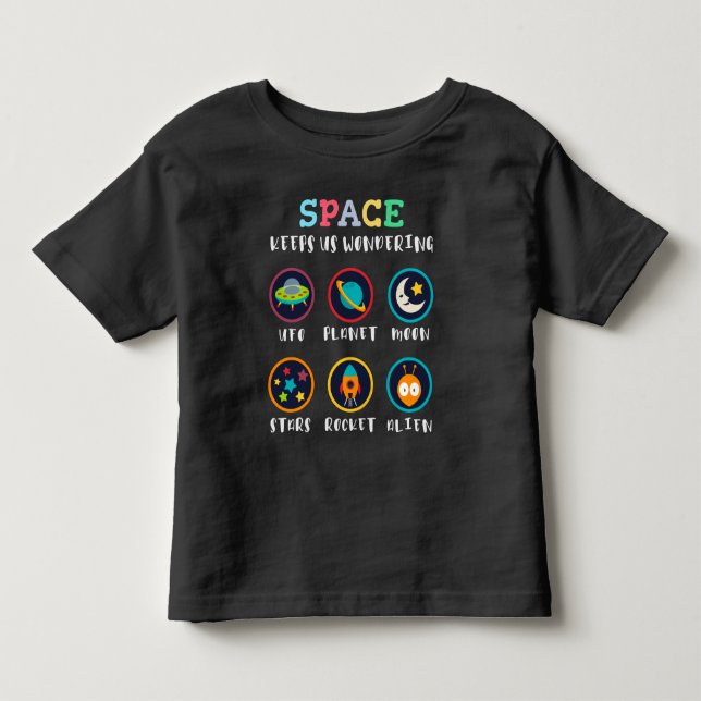 Camiseta O espaço nos deixa curiosos (Frente)