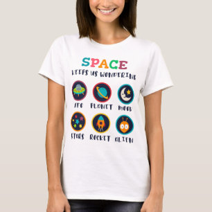 Camiseta O espaço nos deixa curiosos