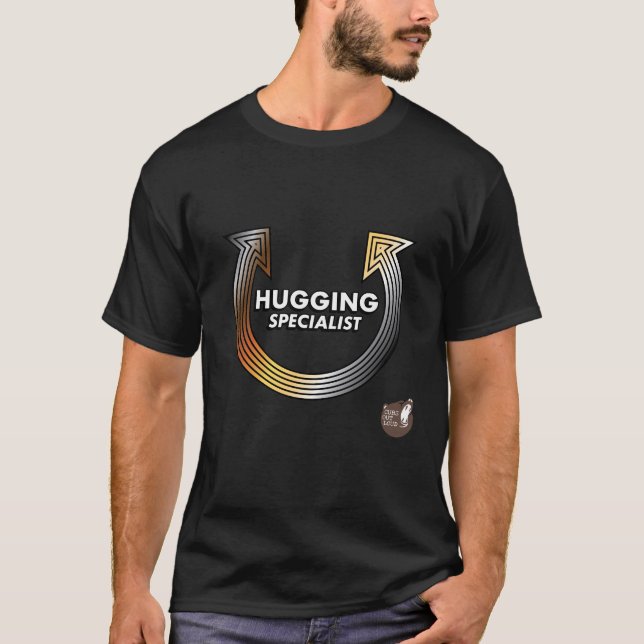 Camiseta O Especialista em Hugging (Escuro) (Frente)