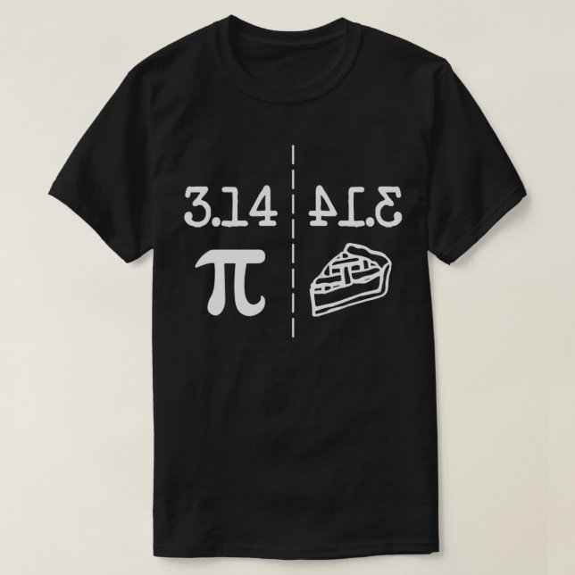Camiseta O Espelho De Imagem PI Da Piadas De Matemática Eng (Frente do Design)