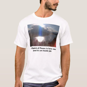 Camiseta O espírito da paz está aqui agora e i…