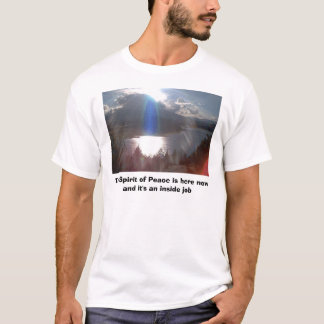 Camiseta O espírito da paz está aqui agora e i…