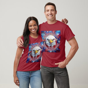 Camiseta O Espírito De 1776, 2026 Águia Vermelha de Fogo da