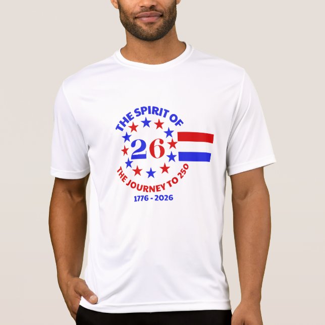 CAMISETA O ESPÍRITO DE 26: A VIAGEM ATÉ 250 (Frente)