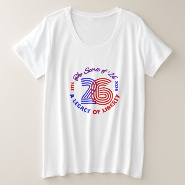 CAMISETA O ESPÍRITO DE 26 - UM LEGADO DE LIBERDADE (Frente do Design)
