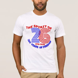 CAMISETA O ESPÍRITO DE 26 VIVE EM: 250 ANOS DE LIBERDADE