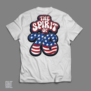 Camiseta O Espírito de 76 Bandeira Patriótica Americana 177