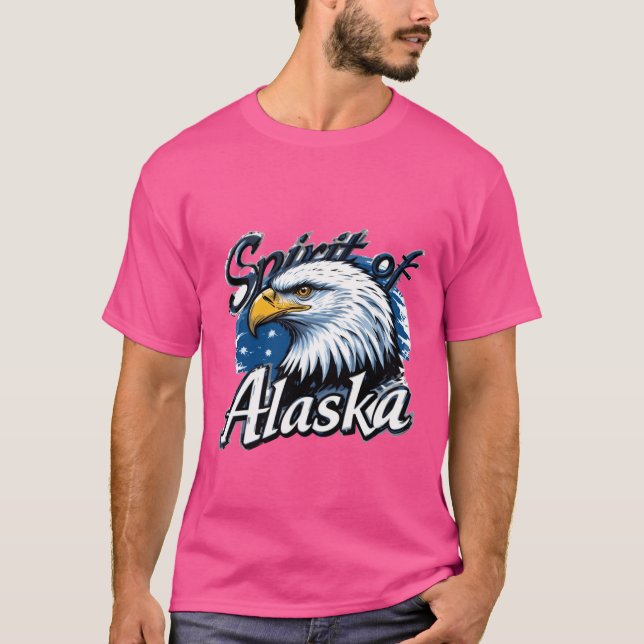Camiseta "O Espírito do Alasca" Águia e Natureza (Frente)